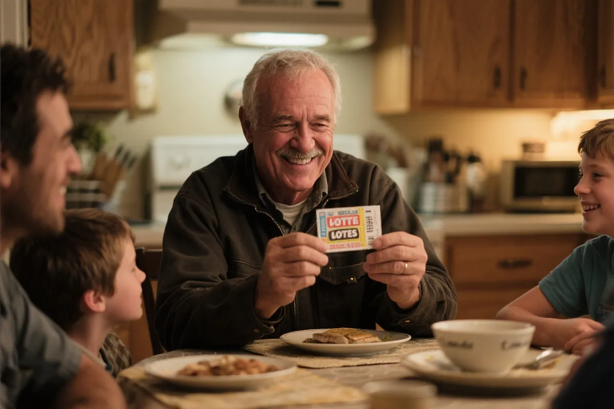 安省卡车司机与家人围桌核对彩票,惊喜相拥